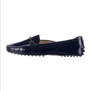 Tod’s Patent Leather Driving Loafers Sz 10/40 Navy